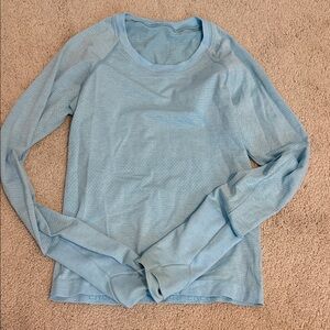 Light Blue Long Sleeve Swiftly Tech (Race Length)